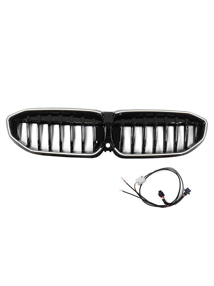 Glossy Black Kidney Grille Grill 51138072085 Fit BMW 3 Series G20 2019-2022