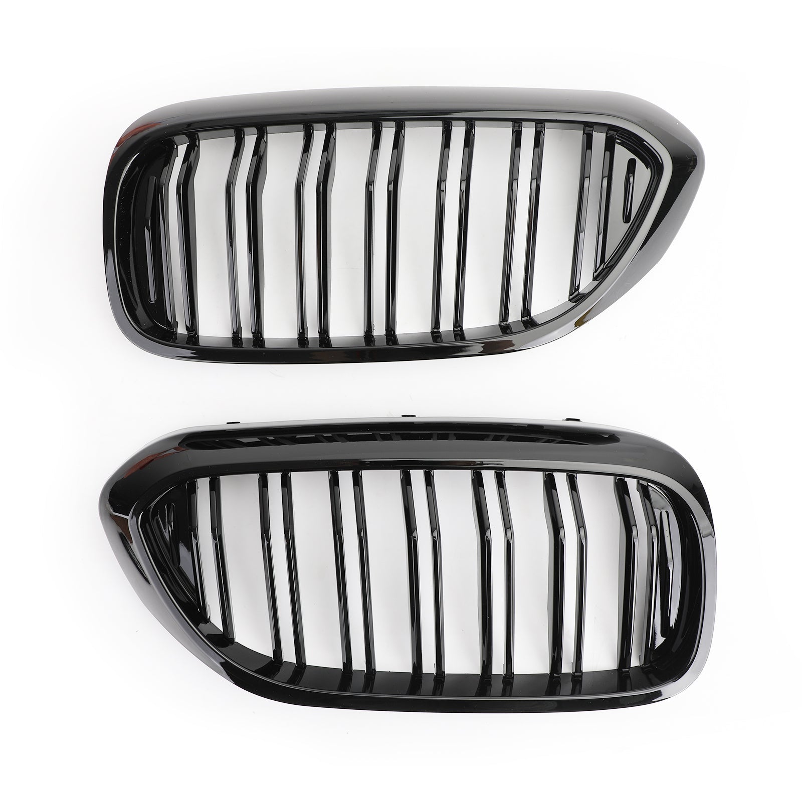 Rejilla frontal tipo riñón para BMW Serie 5 G30 G31 Sedan 2017-2019, color negro brillante, doble listón genérico