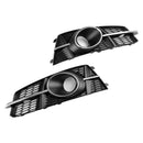 2015-2018 Audi A6 Sline / S6 C7 Fog Light Grille Front Bumper Lower Black Chrome Grill Cover 4G0807681AG 4G0807682AG-9