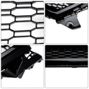 Rejilla estilo panal RSQ2 Quattro para Audi Q2/Q2 S Line/SQ2 2016-2020, parachoques delantero, parrilla de repuesto negra brillante-5