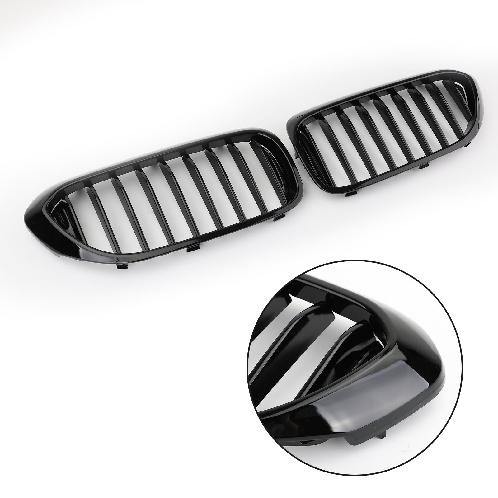 2017-2019 BMW G30 5 Series 530i/530i xDrive/540i/540i xDrive Glossy Black Front Kidney Grille Grill Generic