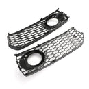 Audi A5 S-Line / S5 B8 2007-2012 Honeycomb Style Fog Light Grill 2PCS Front Bumper Lowe Grill Black Cover 8T0 807 681 B 8T0 807 682 D-8
