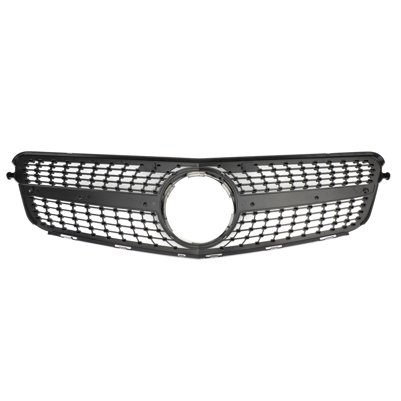 2008-2014 Mercedes Benz C-Class W204 C200 C230 C250 C300 C350 Diamond Black Chrome Front Grille Grill