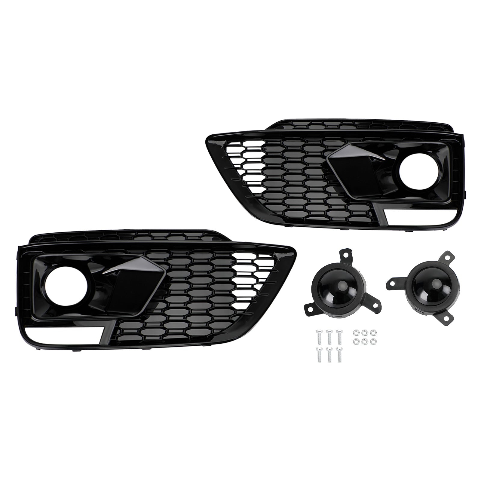 Audi 2018-2020 RSQ5 Q5 SQ5 SUV Couverture noire de grilles de phares antibrouillard avant en nid d'abeille