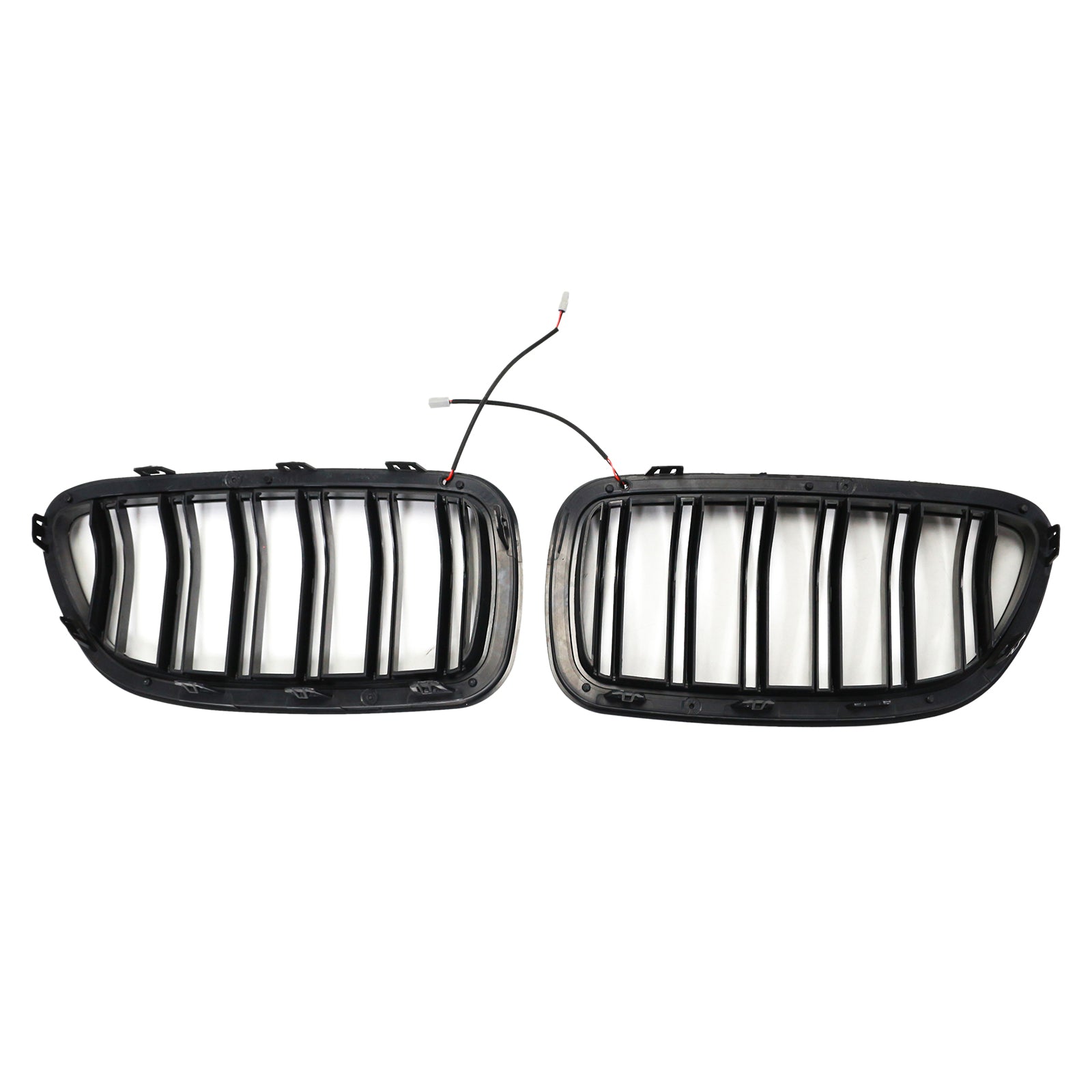 Rejilla de parachoques tipo riñón compatible con BMW Serie 5 F10 F11 2010-2016 en negro brillante