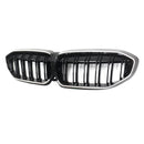 Grade de rim preta de ripas duplas 51138072085 para BMW Série 3 G20 2019-2022-14