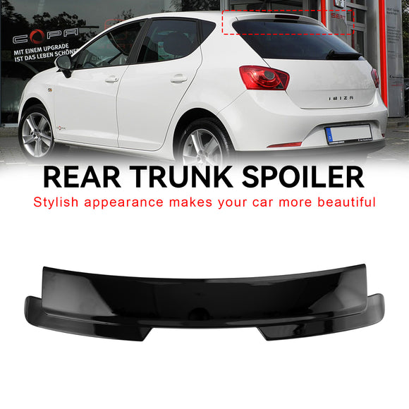 Achterdakvleugelspoiler Geschikt voor Seat Ibiza 6J 4/5 deuren 2008-2017 Glanzend Zwart