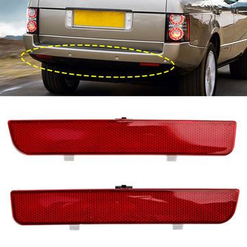 2x Red Rear Bumper Reflector Stop Brake Light For Range Rover L322 Freelander 2 / LR2 2003-2013