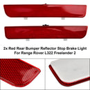 2x Red Rear Bumper Reflector Stop Brake Light For Range Rover L322 Freelander 2-6