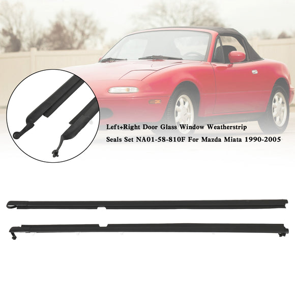 Mazda Miata 1990-2005 Joints d'étanchéité pour vitres de porte gauche et droite NA01-58-810F NA01-59-810F