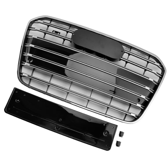 Rejilla de parachoques delantero estilo S6 compatible con Audi A6 C7 2012-2015 cromada