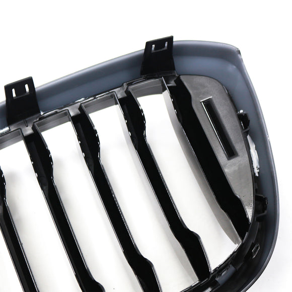 Grade dianteira preta brilhante da grade da malha do rim caber bmw x4 g02 x3 g01 g08 2018-2021