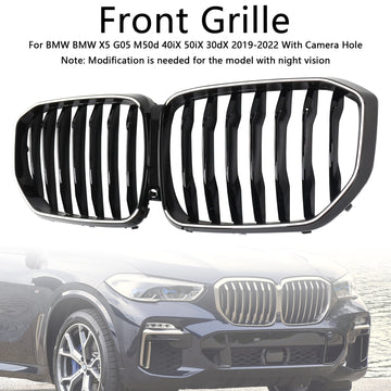 Grade dianteira em forma de rim preta brilhante para BMW X5 G05 2019-2022 M-Performance - 0