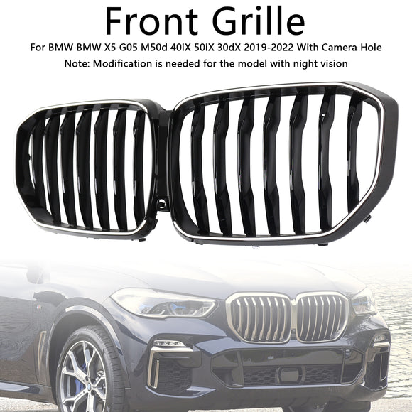 Grade dianteira em forma de rim preta brilhante para BMW X5 G05 2019-2022 M-Performance