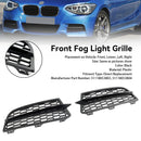 BMW 2011-2015 1-Series F20 F21 M 2PCS Front Bumper Fog Light Cover Bezel Grill Grille-6