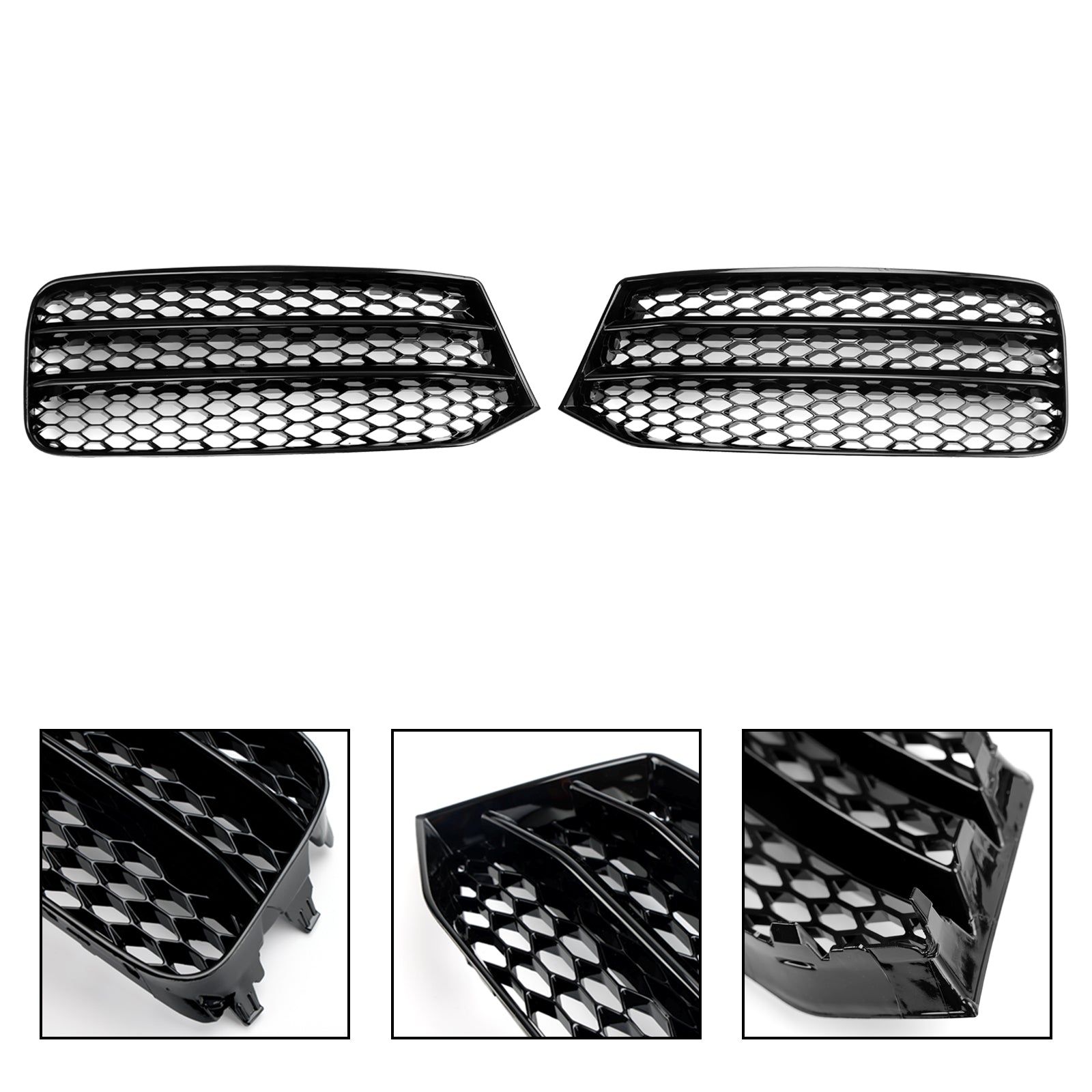 2015-2018 Audi A1 8X 8XA807681B Pair Front Bumper Fog Light Cover Grill Grille