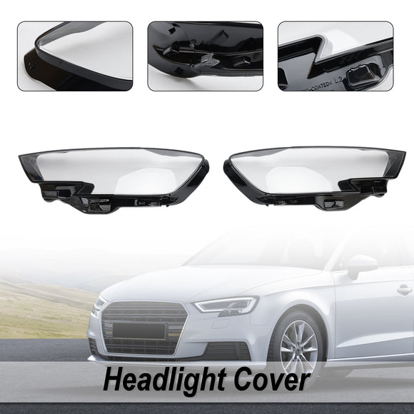 Left +Right Headlight Lens Plastic Cover Shell 8V0941783,8V0941784 For Audi A3 2017-2020