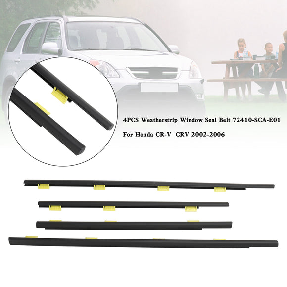 4 STKS Tochtstrip Venster Afdichting Riem 72410-SCA-E01 Voor Honda CR-V CRV 2002-2006