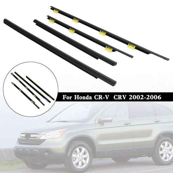 4 STKS Tochtstrip Venster Afdichting Riem 72410-SCA-E01 Voor Honda CR-V CRV 2002-2006