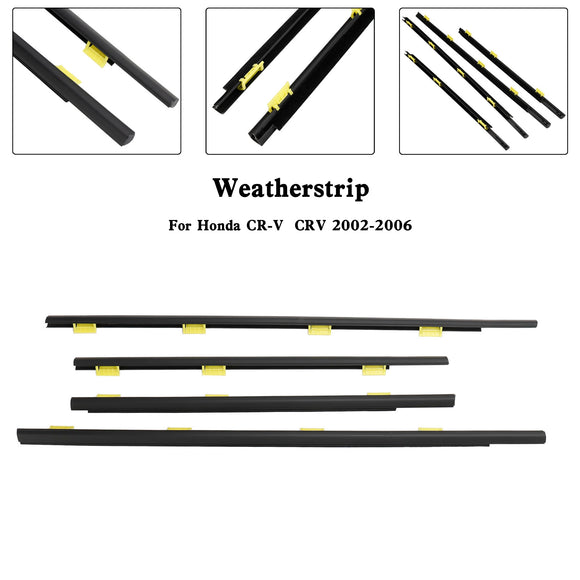 4 STKS Tochtstrip Venster Afdichting Riem 72410-SCA-E01 Voor Honda CR-V CRV 2002-2006