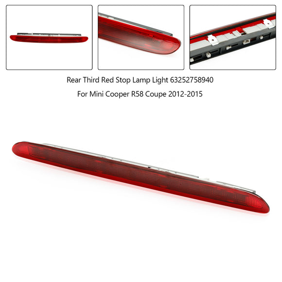 Rear Third Red Stop Lamp Light?63252758940 For Mini Cooper R58 Coupe 2012-2015