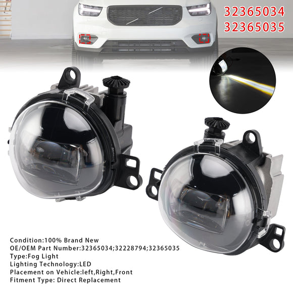 Par de luces antiniebla delanteras para Volvo C40 S90 V90 XC40 2017-2024 32365034