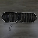 Grade preta brilhante do para-choque dianteiro para BMW X6 G06 M50i 2020-2022 com furo para câmera-10