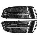 2016-2018 Audi A4 B9 S-Line / S4 Pair Front Fog Light Cover Bumper Grill 8W0807681F 8W0807682F Generic-4