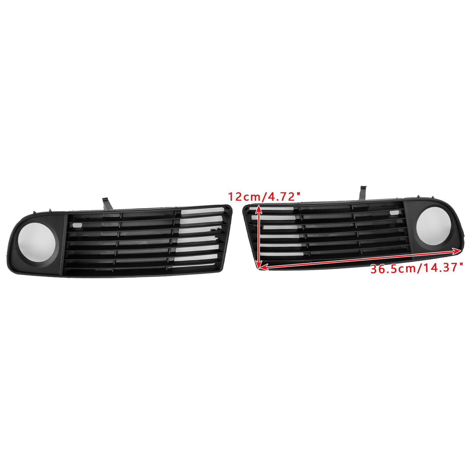 2PCS Front Lower Bumper Fog Light Cover Grille Fit Audi A6 C5 1998-2001 - 0