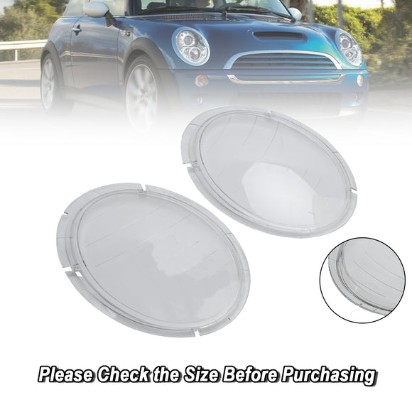 Vasen + oikea ajovalon linssin muovikuori 63126911701 02 Mini Cooper R50 R53