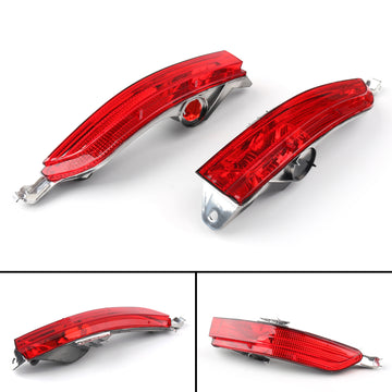 1Pair Red Rear Fog Lamp Bumper Cover Reflector For VW Touareg 2011-2014 - 0