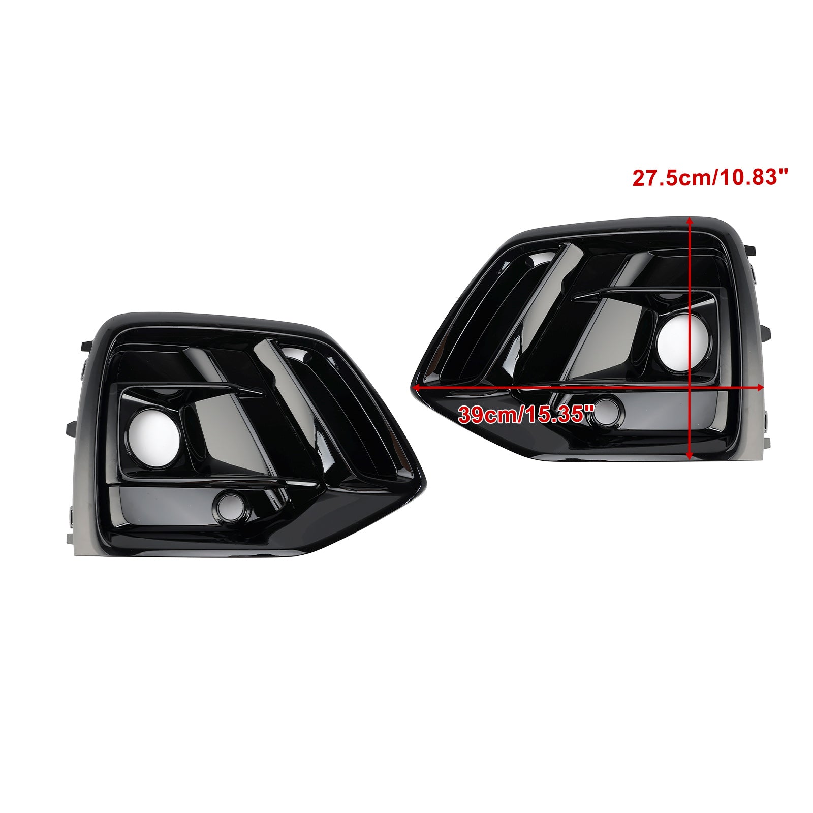 Audi Q5 S Line/SQ5 2021-2025 Cubierta de parrilla de lámpara antiniebla delantera negra