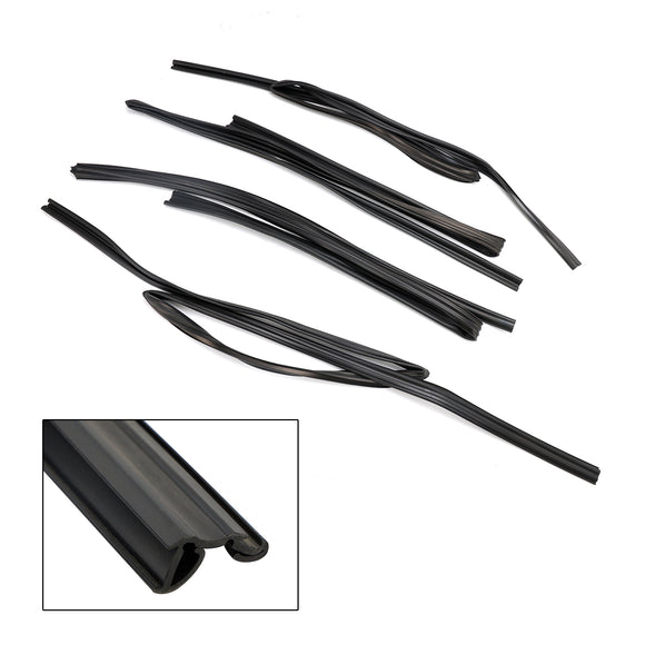 Moldura de sello de goma de vidrio para puerta de 4 Uds para Toyota Land Cruiser FJ80 LX450 91-1997