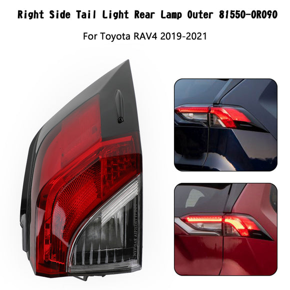 Right Side Tail Light Rear Lamp Outer 81550-0R090 For Toyota RAV4 2019-2021