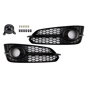 Audi A8/S8 2015-2017 Grade de luz de nevoeiro em favo de mel 2 PCS Preto Frente Fog Lowe Grill Cover