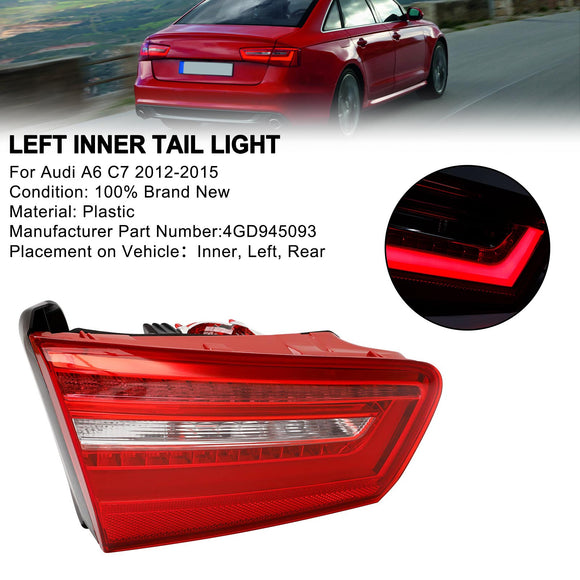 Takatilan vasen sisempi LED-takavalolamppu AUDI A6 C7 2012-2015