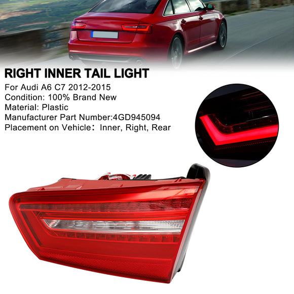 Right Inner Trunk LED Tail Light Lamp For AUDI A6 C7 2012-2015
