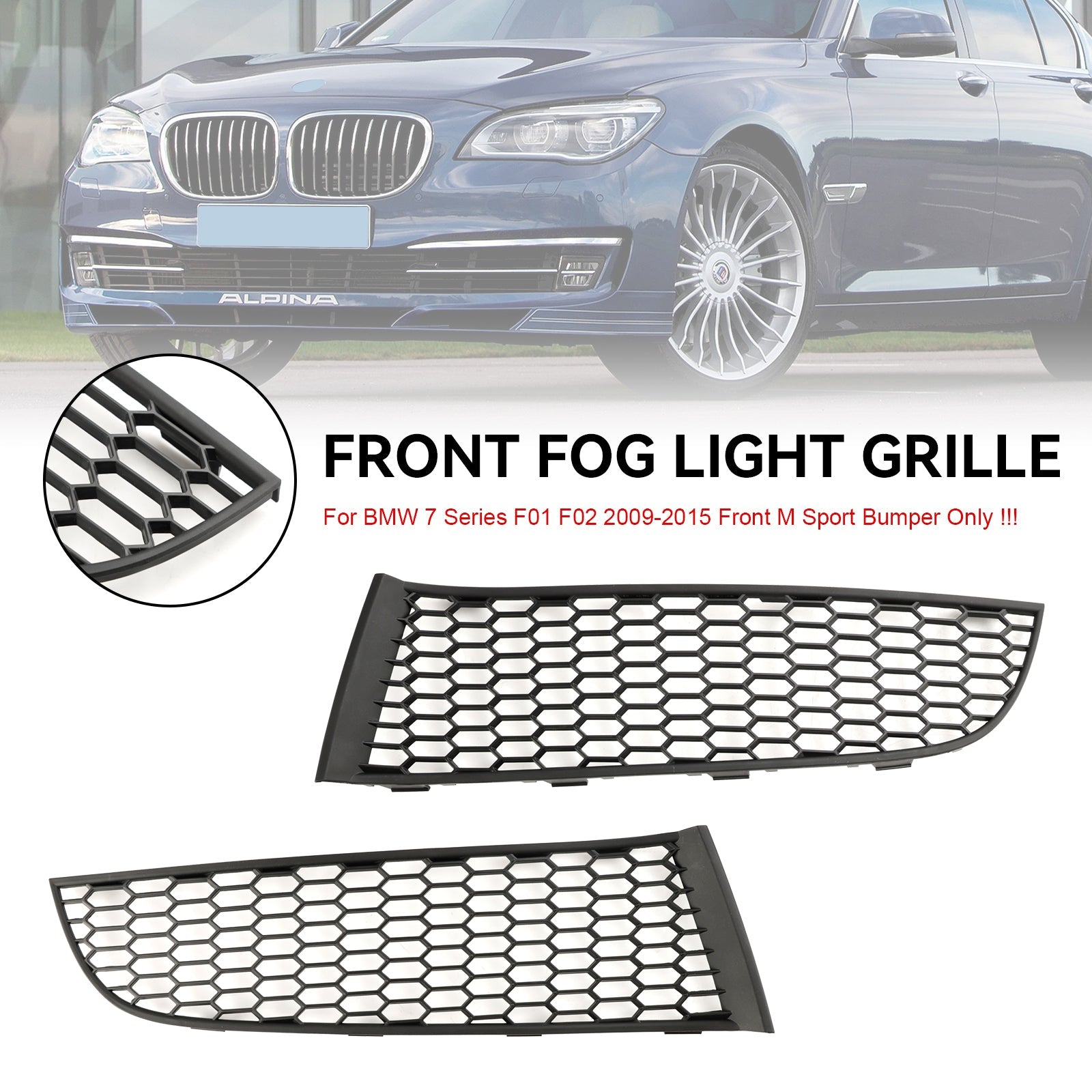 Grille inférieure de pare-chocs avant BMW Série 7 F01 F02 2009-2015