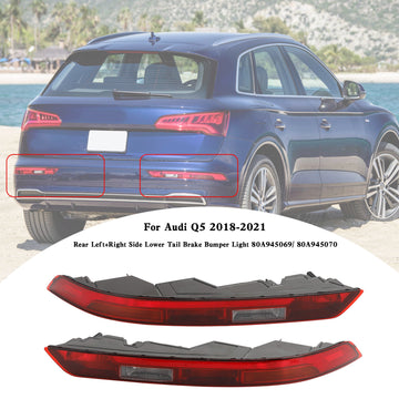 Rear Left+Right Side Lower Tail Brake Bumper Light 80A945069/ 80A945070 For Audi Q5 2018-2021