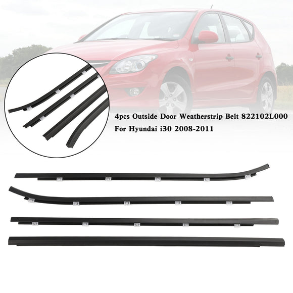 4 Uds. Cinturón burlete de puerta exterior 822102L000 para Hyundai i30 2008-2011