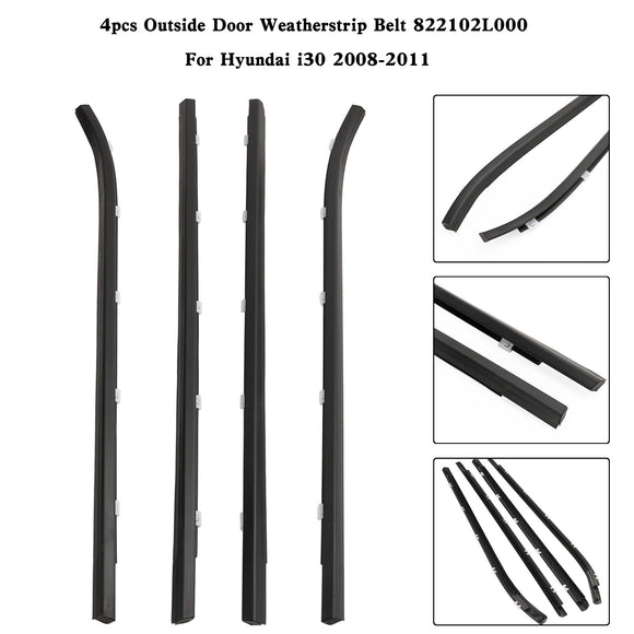 4 Uds. Cinturón burlete de puerta exterior 822102L000 para Hyundai i30 2008-2011