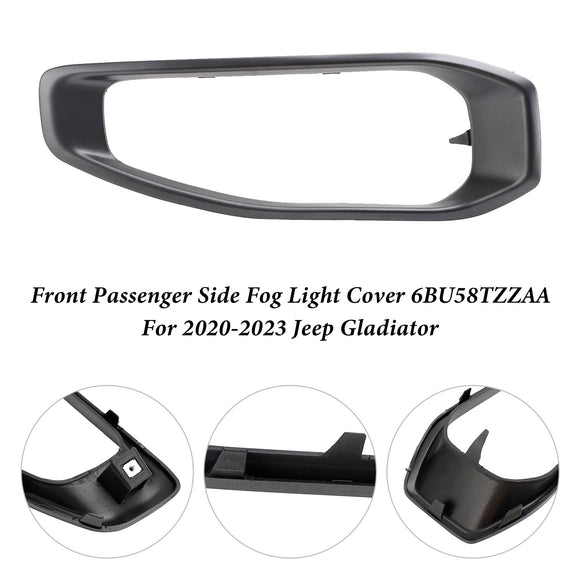 Embellecedor de luz antiniebla del lado del pasajero delantero 6BU58TZZAA para Jeep Gladiator 2020-2023