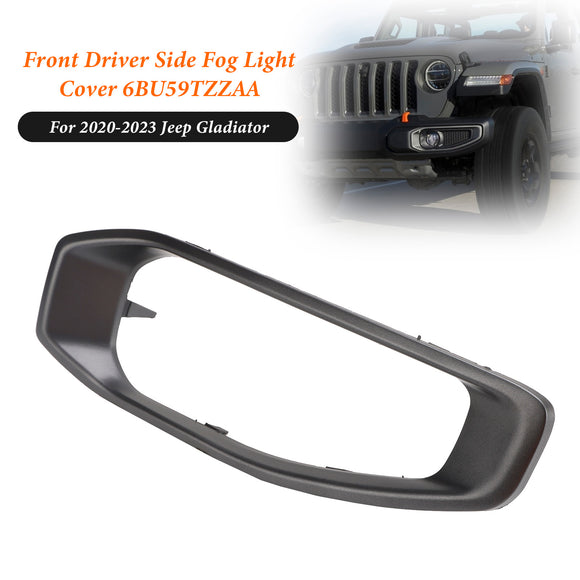 Embellecedor de luz antiniebla del lado del conductor delantero 6BU59TZZAA para Jeep Gladiator 2020-2023