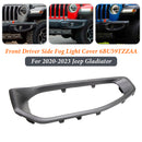 Embellecedor de luz antiniebla del lado del conductor delantero 6BU59TZZAA para Jeep Gladiator 2020-2023-4