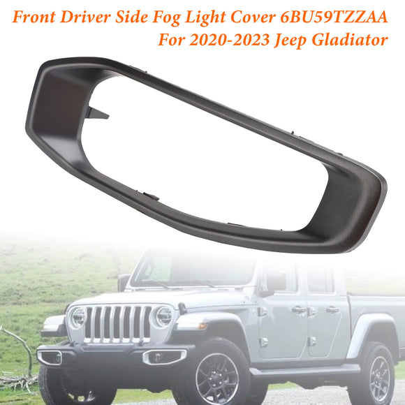 Embellecedor de luz antiniebla del lado del conductor delantero 6BU59TZZAA para Jeep Gladiator 2020-2023