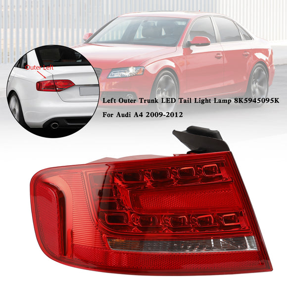 Feu arrière LED pour coffre extérieur gauche, pour Audi A4 2009 – 2012