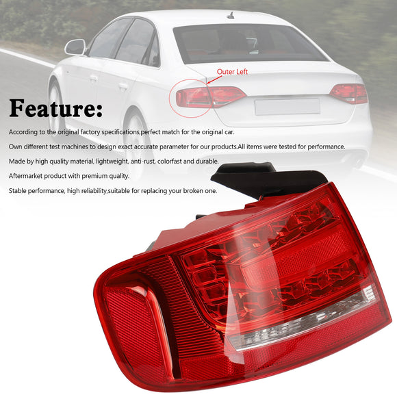 Feu arrière LED pour coffre extérieur gauche, pour Audi A4 2009 – 2012