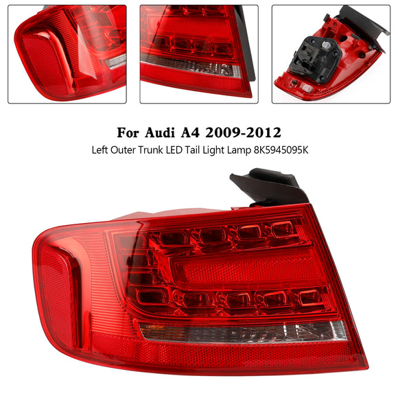 Feu arrière LED pour coffre extérieur gauche, pour Audi A4 2009 – 2012