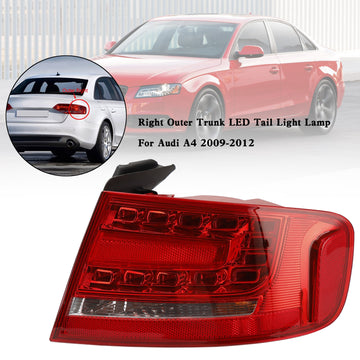 Right Outer Trunk LED Tail Light Lamp 8K5945096K For Audi A4 2009-2012 - 0