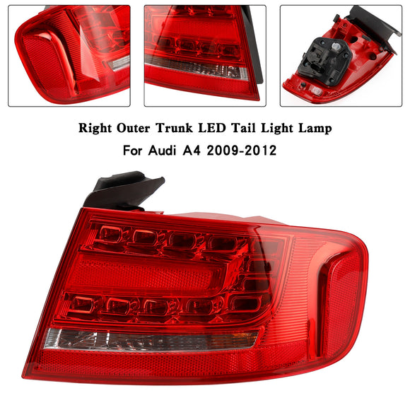 Feu arrière LED pour coffre extérieur droit, pour Audi A4 2009 – 2012